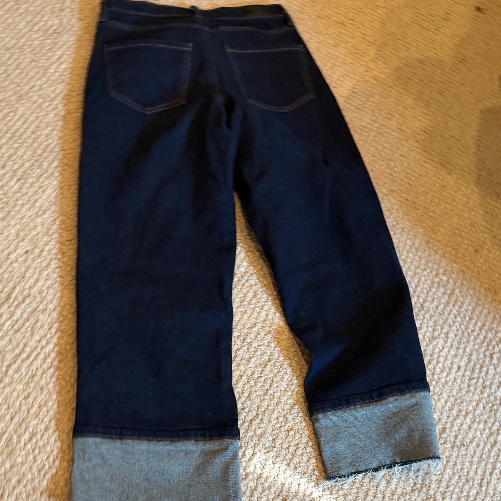 Women's Dark Blue Jeans - Ankle Length - Picture 5 of 5